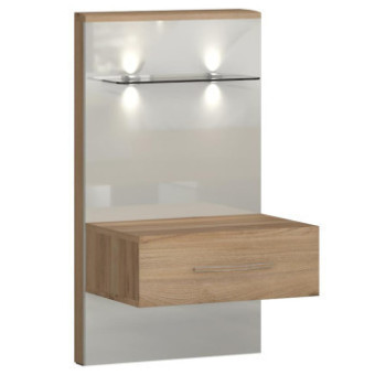 Debrecen bútor Éjjeliszekrény Gala ns1-l/gl bal pacific walnut/beige